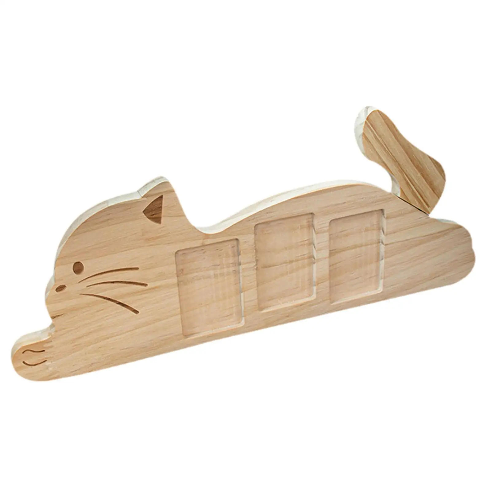 Cat Theme Picture Frame Ornament Easy to Install Memorable Keepsake Decoration DIY Holder for Desktop Office Home Dad Men