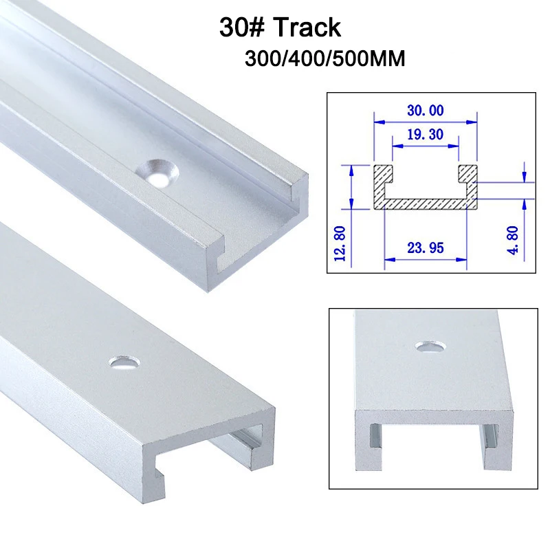 30Type T-Track Sliding Woodworking Router Table Slot Stopper Aluminum Saw Table Fence Cutting Limiting Block Tools