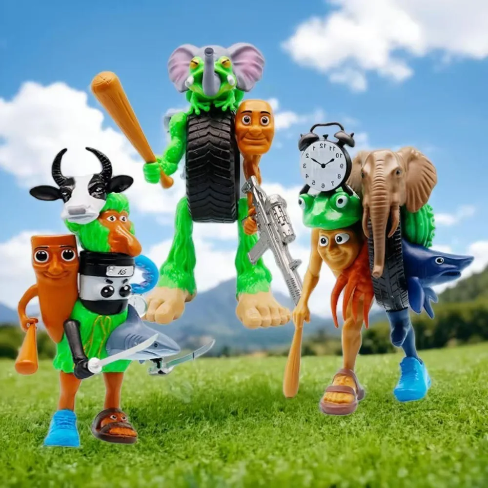 30 نمط مضحك الإيطالية Brainrot الشكل تونغ تونغ صحور Tralalero Tralala مزيج التماثيل نموذج سطح المكتب زخرفة ديكور #5