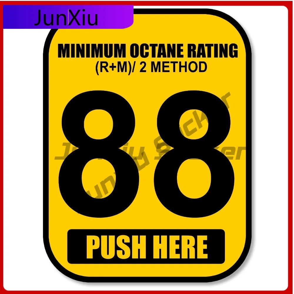 

88 Octane Gas Pump Button Label Vinyl Sticker Scratch-proof Exterior Accessory Decorative Auto Rv Stickers For Car Cover Suv Wat