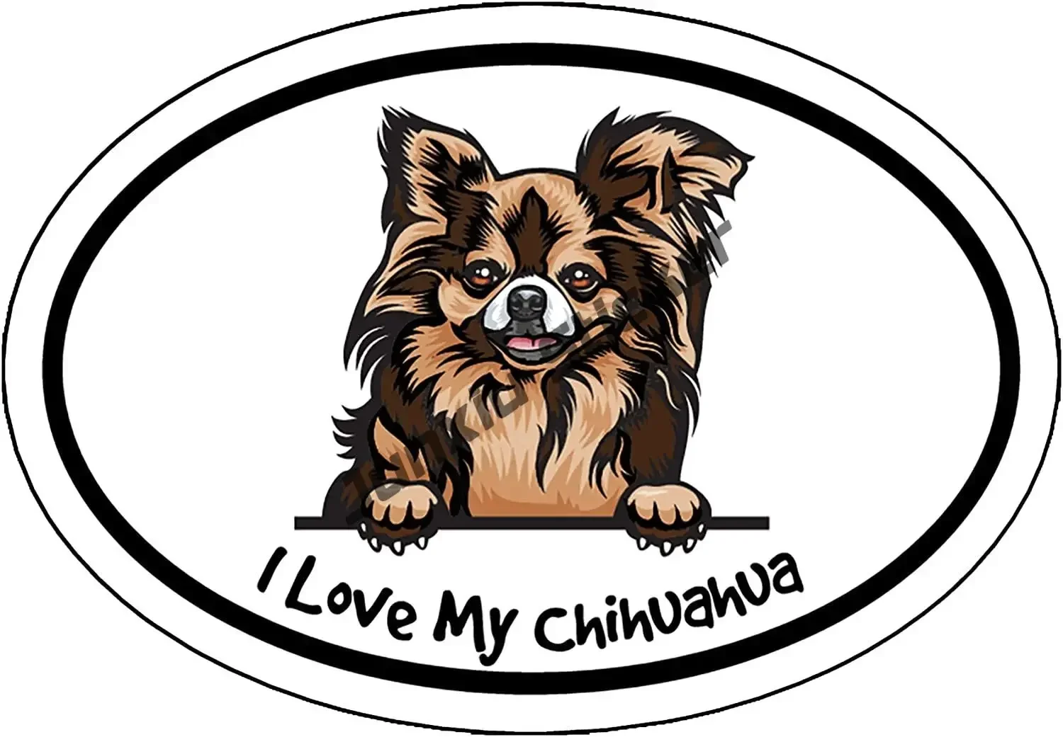 Hipster Cartoon Oval Ilove My Chihuahua Sticker Beware Guard Chihuahua on Buty Vinyl Decal Occlusion Scratch Decor Accessories