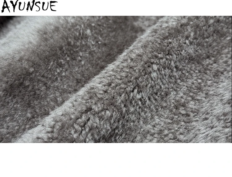 معطف فرو من جلد الغنم الطبيعي من AYUNSUE للنساء ملابس شتوية دافئة سترة من الجلد الطبيعي ميرينو للنساء جديد في معاطف موضة 2025 #4