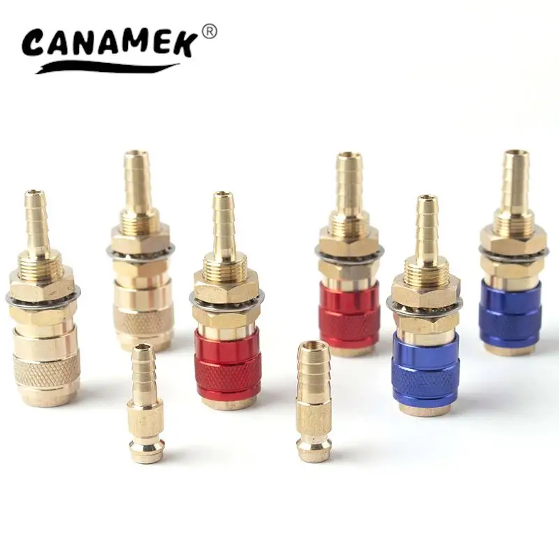 1PCS Water Cooled Gas Adapter Quick Connector For TIG/MIG Welding Torch Plug M6/M8 Brass Thread Connector