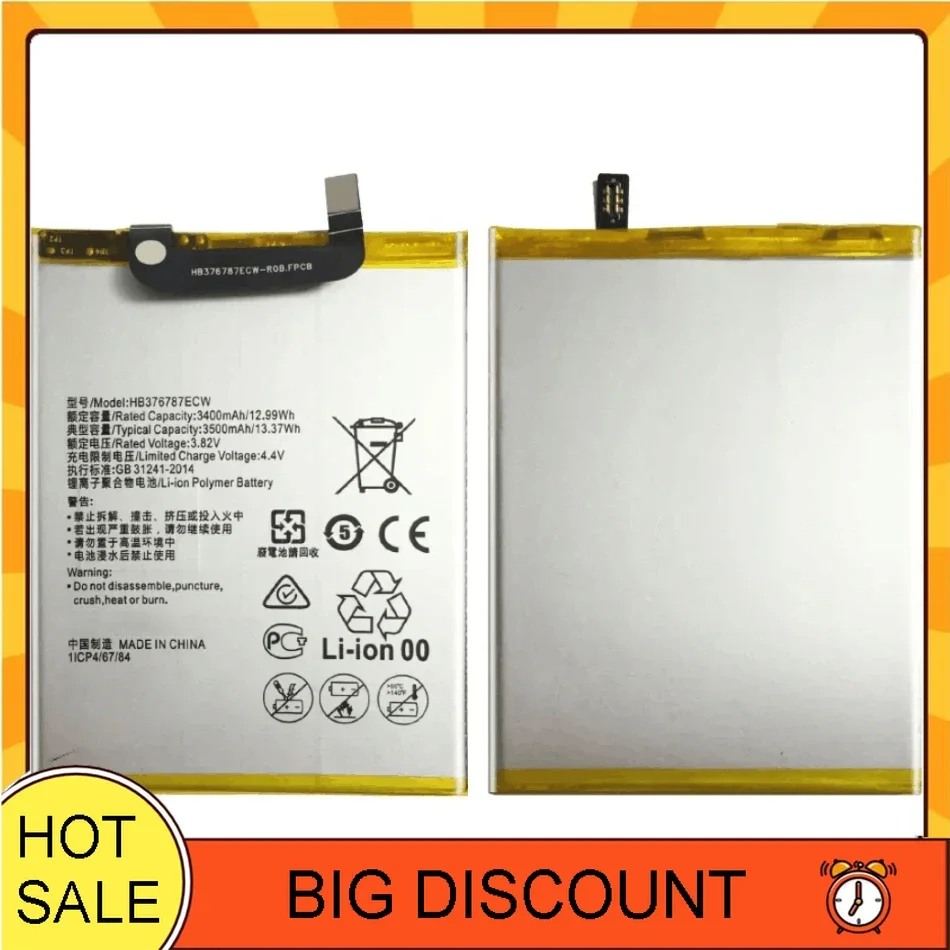 Новая батарея HB376787ECW для Huawei Honor V8 KNT-AL20 KNT-AL10 KNT-TL10 KNT-UL10 GB/T18287-2013 T18287 2013