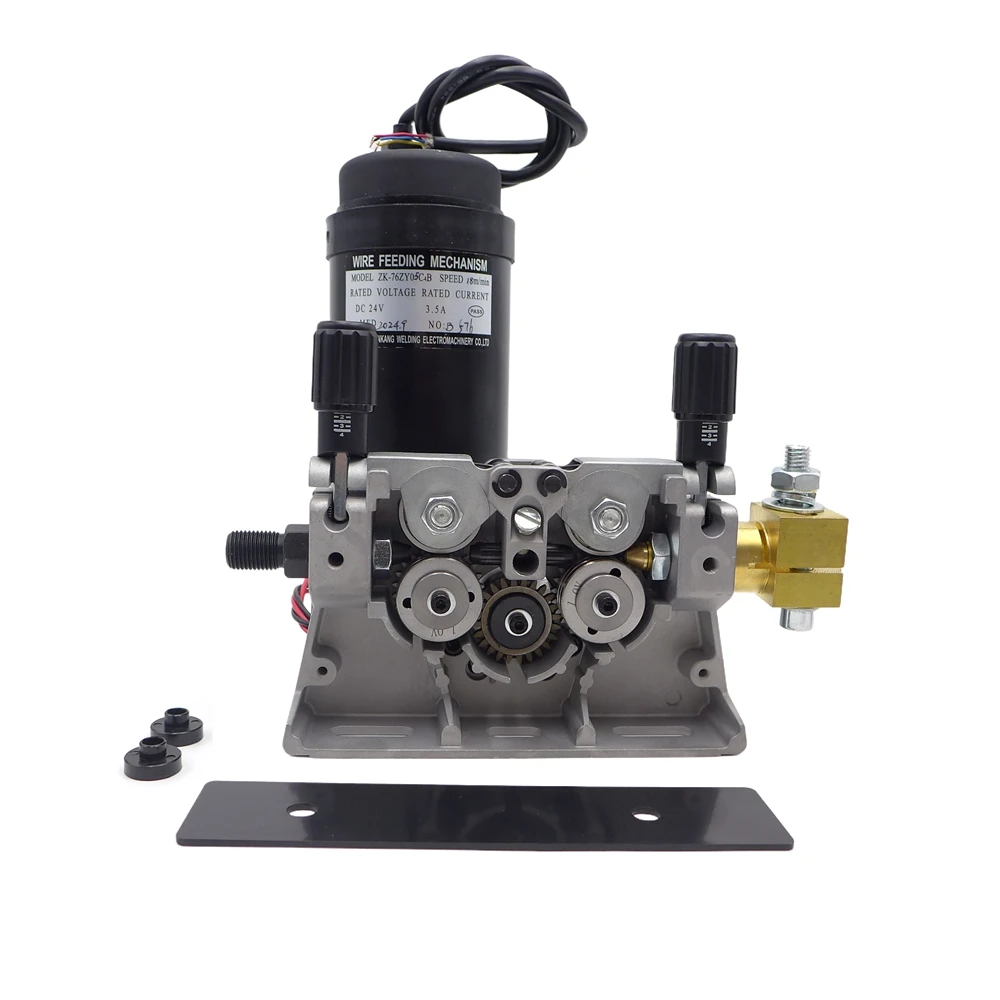 DC24V 76ZY-05 Double Drive MIG Wires Feeding Assembly Motor Tachometer Feedback C4B 18m/Min 1.0-1.2mm Wire Welding Soldering