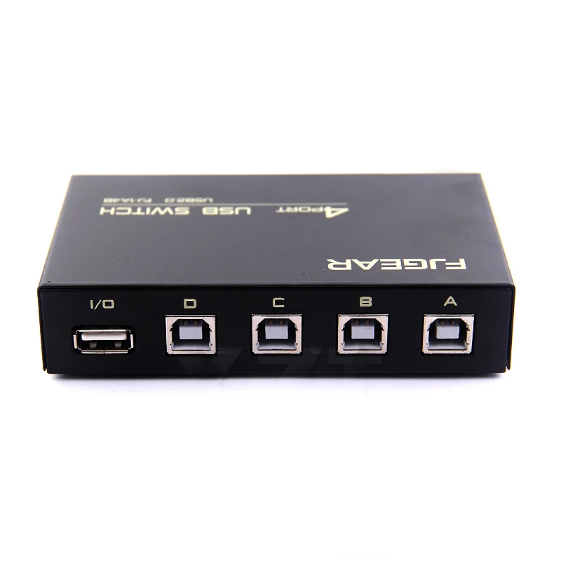 USB2.0 Switch Selector Box 4-port Hub 1A4B Shared Switch Adapter for Computer PC Scanner Printer 4 in 1 out Sharer Manual Switch