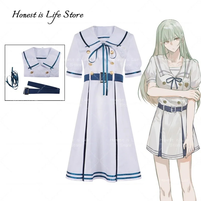 

Anime BanG Dream! Ave Mujica Wakaba Mutsumi Cosplay Costume Japan South Korea cute White School Uniform Dress Woman Kawaii Suit