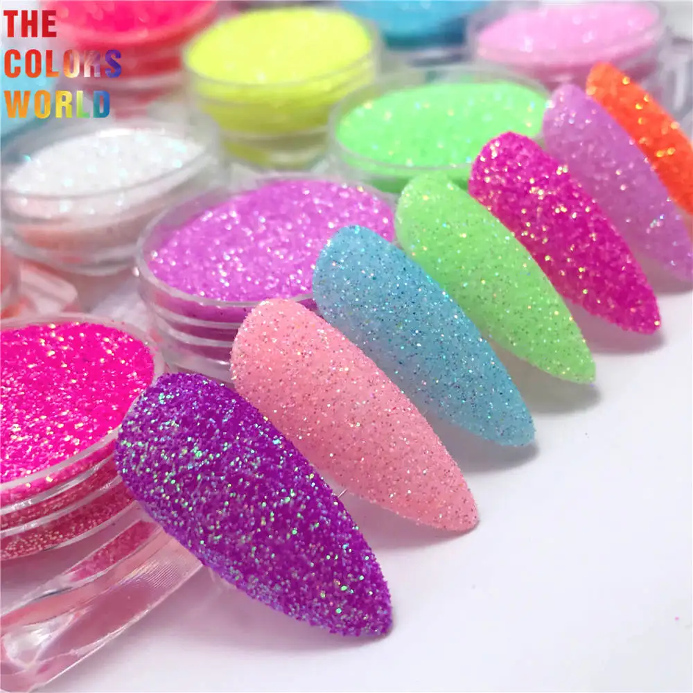 TCT-780 High Shining Rainbow Neon Spring Colors  Cosmetics Makeup Glass Crafts Fabric Leather Ultra Fine Glitter Nail Decoration