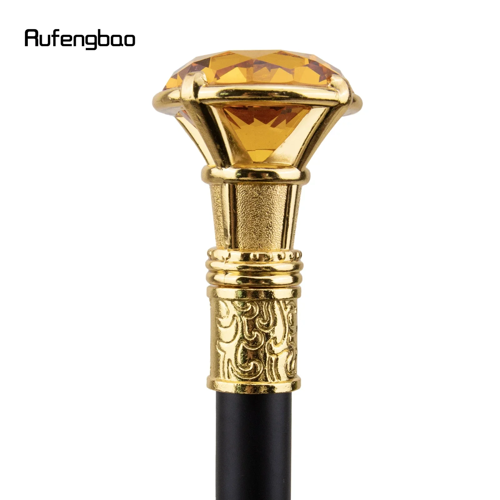 عصا المشي المشتركة الذهبية من نوع الماس البرتقالي، عصا المشي المزخرفة للحفلات التنكرية، عصا المشي العصرية للهالوين كروسير 93 سم