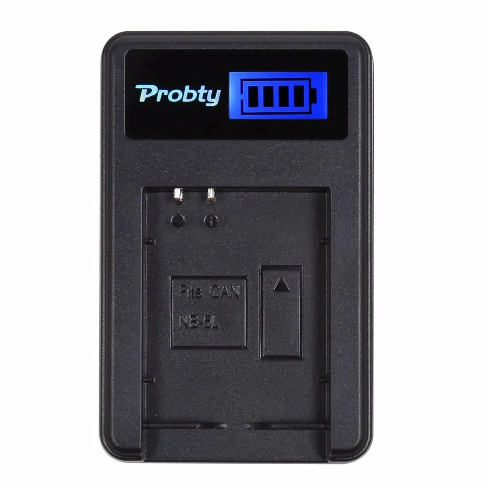 Probty NB-5L NB5L NB 5L LCD USB Charger for Canon Powershot S100 S110 SX230 HS SX210 IS SD790 IS SX200 IS SD800 IS SD850 SD870