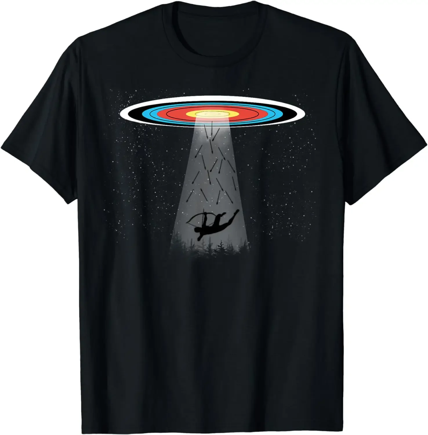 Men Clothing Streetwear Graphic T Shirts Funny Birthday Gift Traditional Archery Ufo Archery Target Recurve Bow COTTON T-Shirt