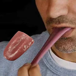 1PC-Hot Horror Funny Tricks Whole Person False Simulation Rubber Tongue Prank Maker Trick Kids Boy Toys Halloween Prank Silicone