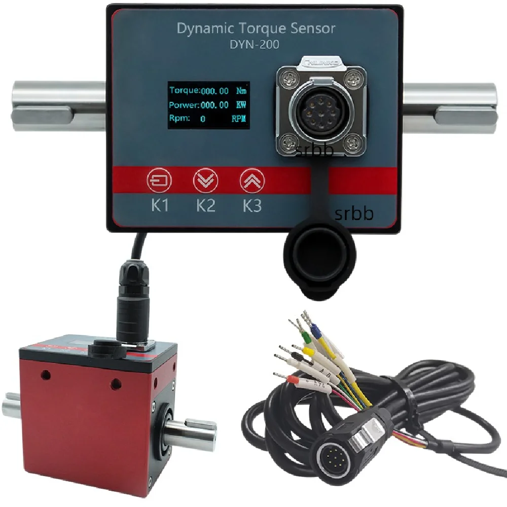 Sensor de torsión rotativo, instrumento de medición de potencia del Motor, transductor, pantalla OLED integrada, prueba de torsión dinámica de