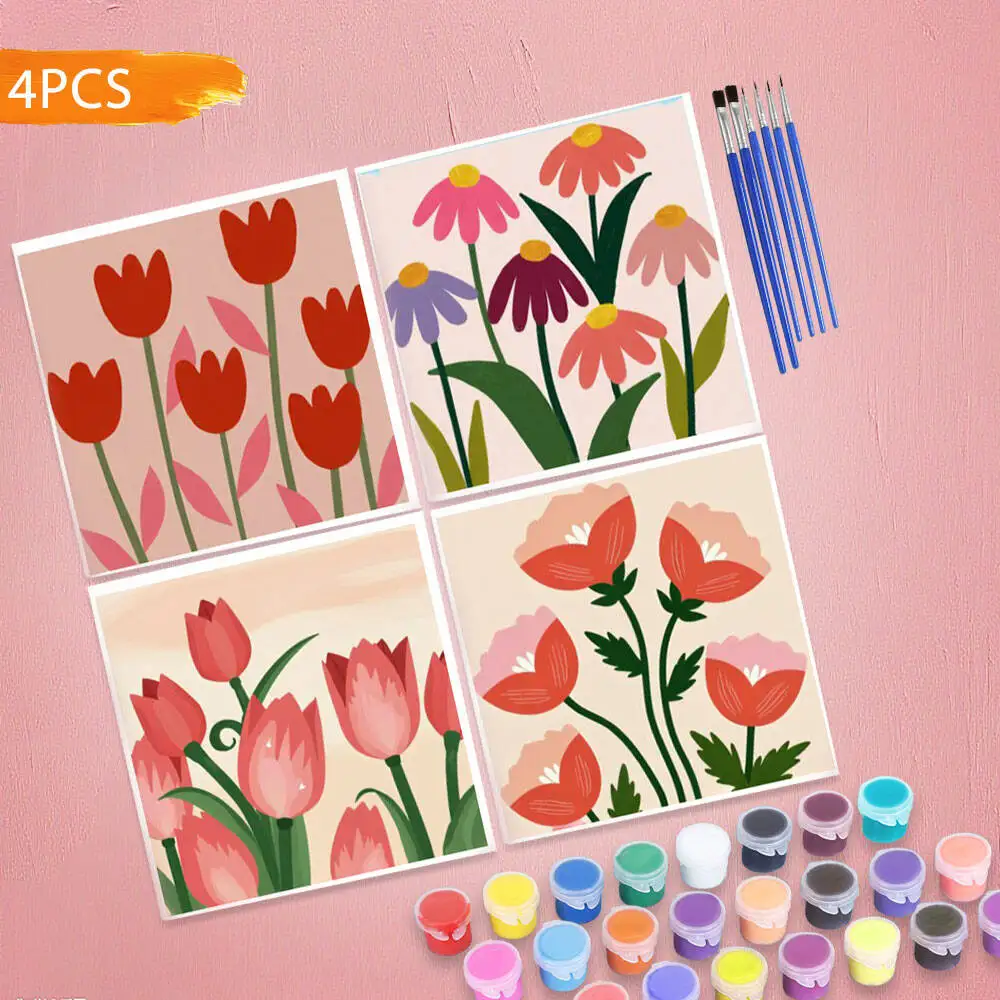 Huacan 4PCS Tulip F… - image