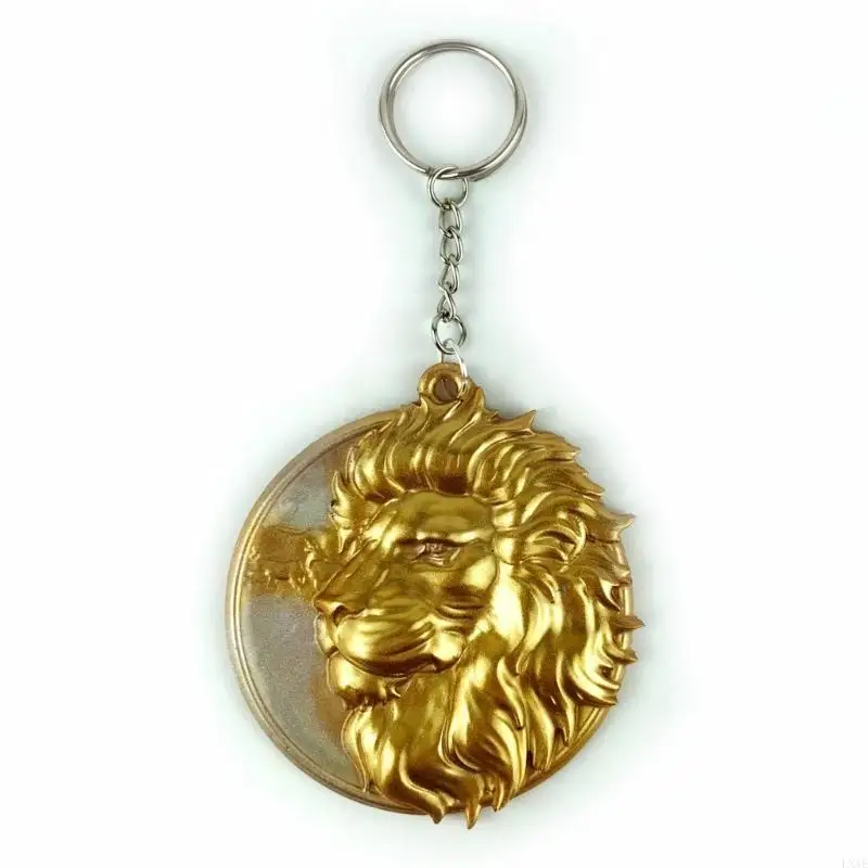 

Lionhead-shape Ornaments Resin Casting Silicone Mold Woman Keychain Decorative Pendant Jewelry Mold for DIY Crafts