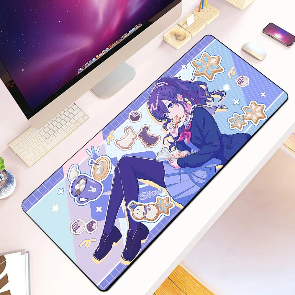 Anime Maiden Project Sekai Mousepad HD Printing Computer Gamers Locking Edge Non-slip Mouse Pad XXL90x40cm Keyboard PC Desk Pad
