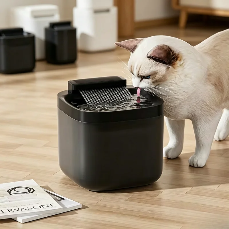 Fonte de Água USB para Animais de Estimação de 3L, Dispensador de Água para Gatos com Recirculação Automática e Proteção Contra Queima a Seco, Bomba e Filtro para Bebedouro de Animais