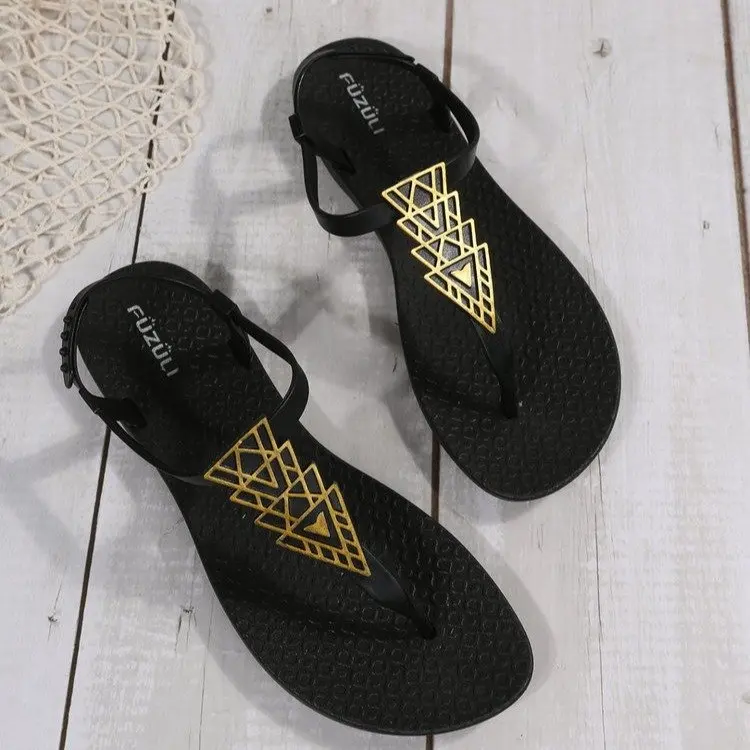 Women\'s Sandals Slippers New Summer Boho Ethnic Style Flat Shoes Women Sandals Women\'s Vacation Beach Shoes Sandales Femme