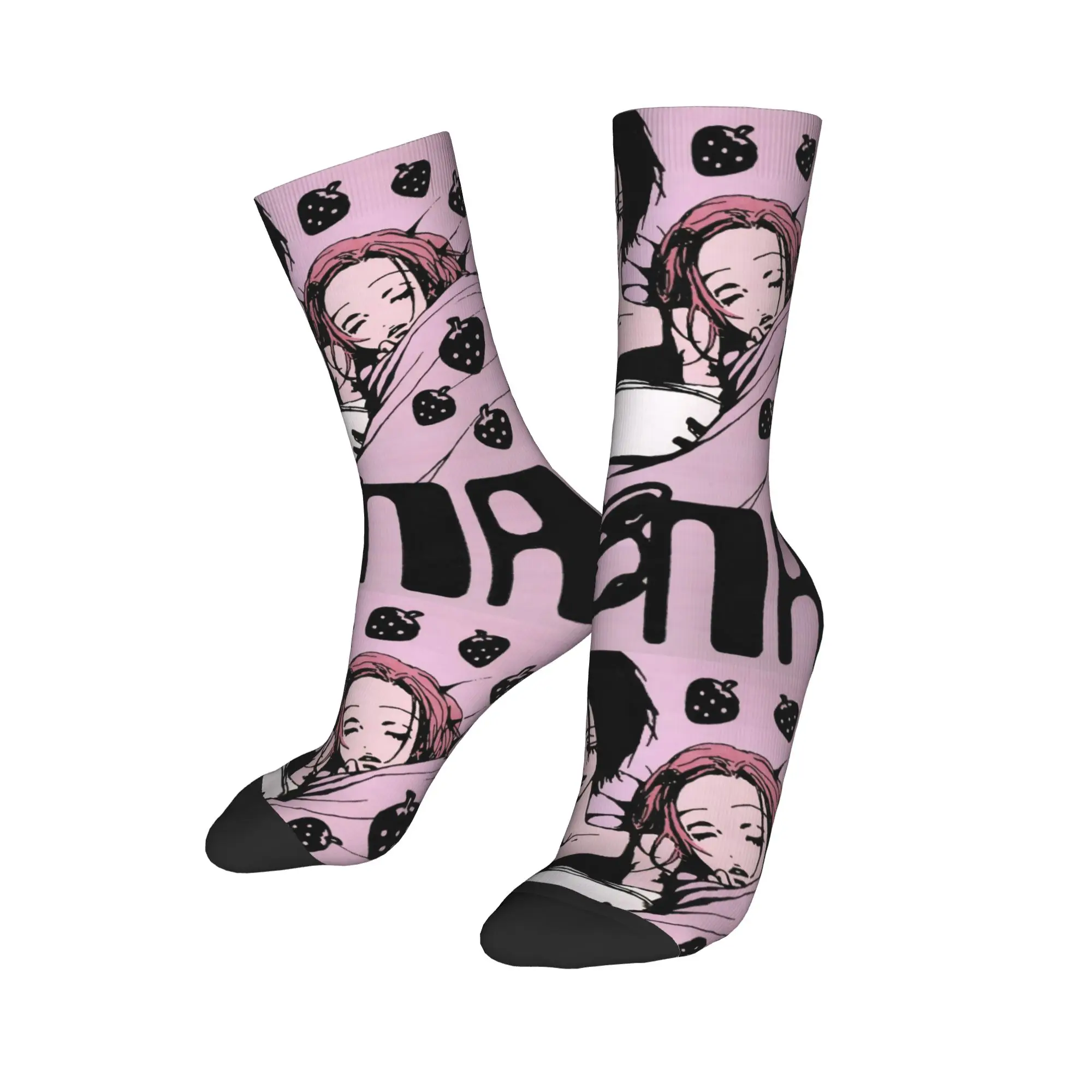Nana Hachi  Manga Socks Men Women Polyester Fashion Anime Socks Novelty Spring Summer Autumn Winter Middle Tube Socks Gift,