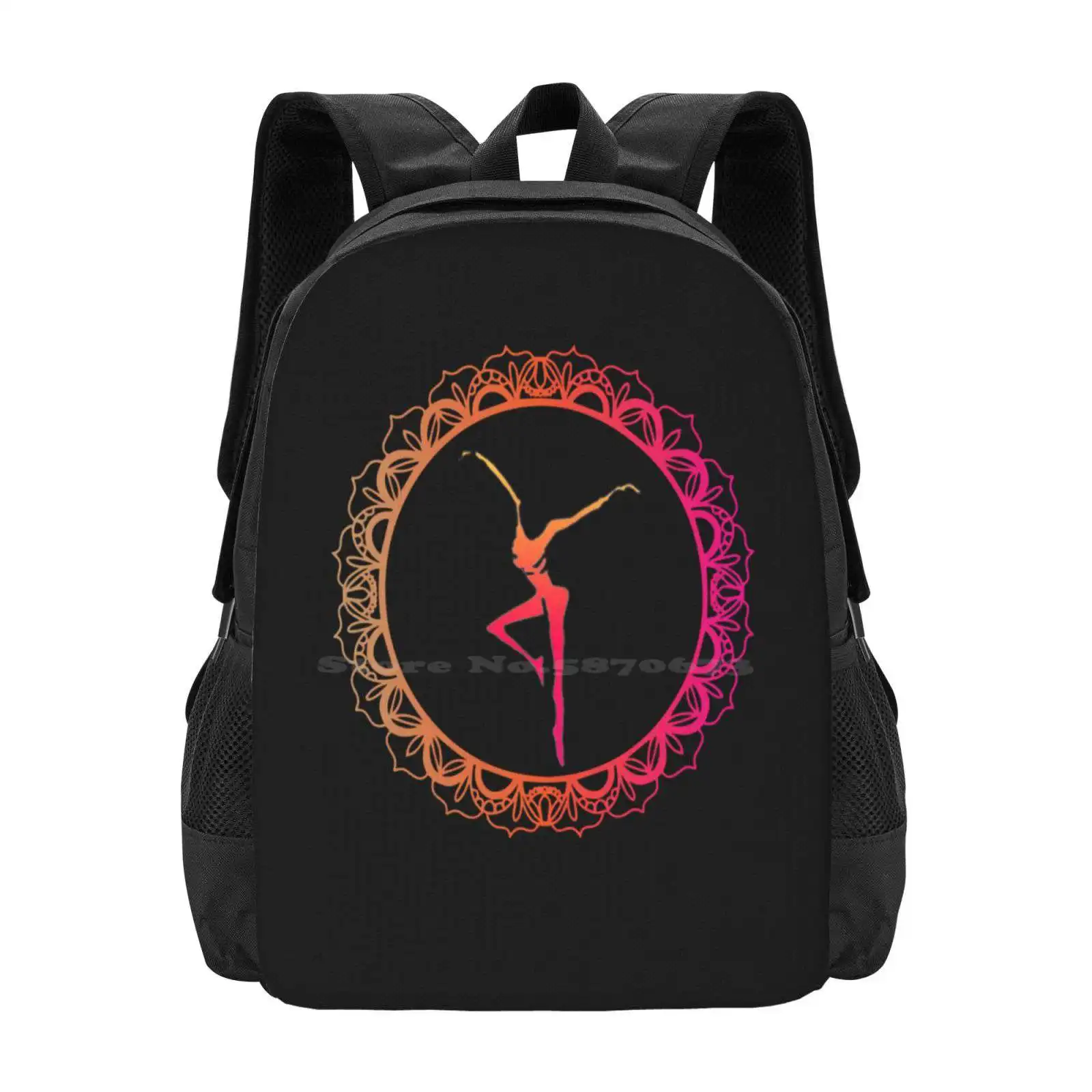 Neon Ombre Firedancer Mandala Dave Matthews Band Hot Sale Schoolbag Backpack Fashion Bags Dave Matthews Band Mandala Neon Music