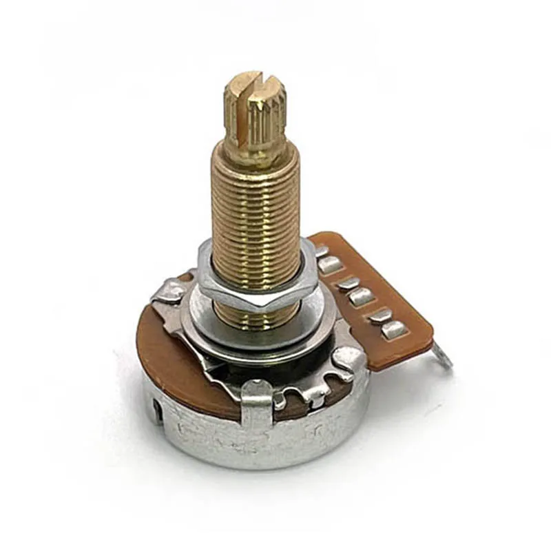 10Pcs, 28mm Long Split Shaft 500K Guitar Pots Guitar Potentiometer A500K/B500K Volume/Tone Potentiometer for Electric Guitar