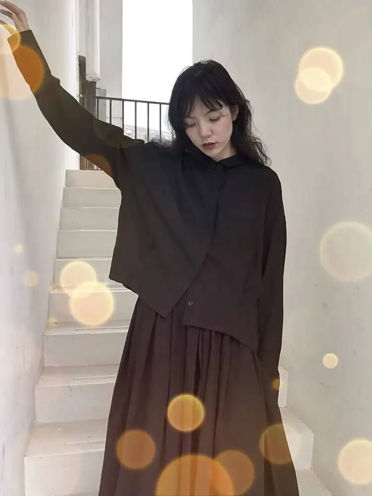 

Ladies Long Sleeve Shirt Spring And Autumn New Classic Dark Casual Fashion Trend Large Size Long Sleeve Shirt