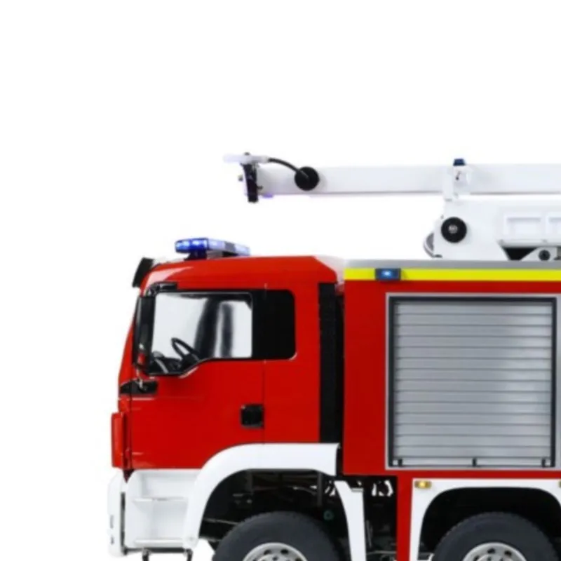 

Новая модель пожарной машины на радиоуправлении 1/14, 8x4, с металлическим шасси, высокоподъемной выдвижной турелью, светом и звуком, окрашенная, готовая к эксплуатации