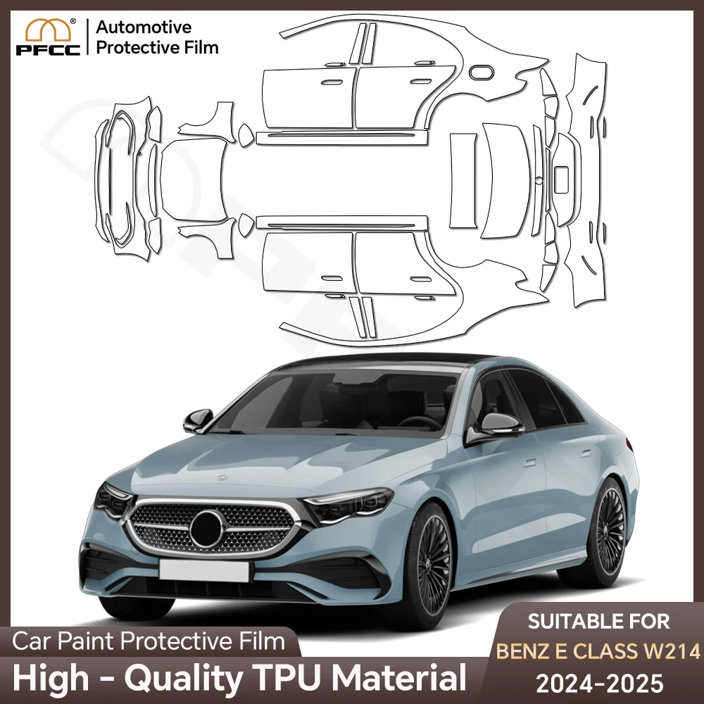 

For Mercedes Benz E Class W214 2024 2025 TPU Invisible Transparent Car Paint Protection Film Clear Bra PPF Decal Kit Accessories