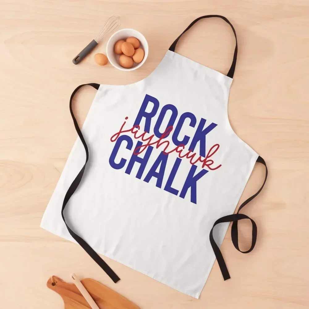 

Rock Chalk Jayhawk Apron Chef Uniform Women Restaurant Kitchen Man Apron