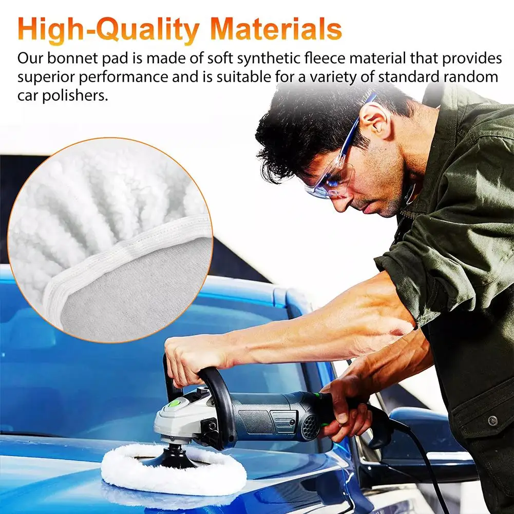 Car Wash Polishing Waxing Sleeve Lamb Fleece Waxing Sleeve Polishing Sleeve Imitation Fleece Polishing Disc Car Cleaning Supplie