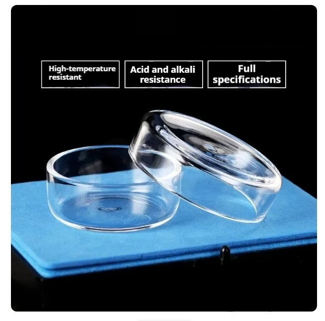 Quartz Petri Dish High Light Transmittance High Temperature & Corrosion Resistance Diameter 30mm-150mm Lab Equipment Customized