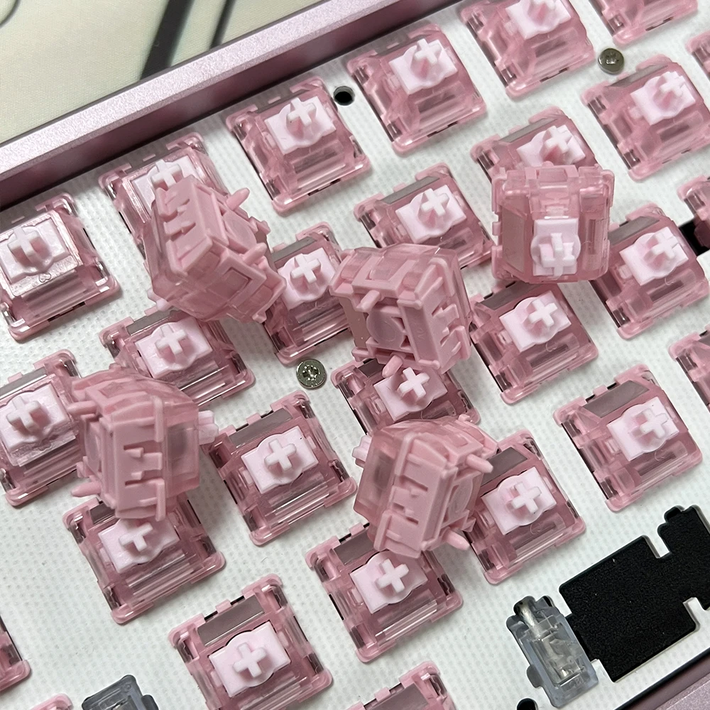 Duhuk Herz HE przełącznik magnetyczny różowy przełącznik magnetyczny struktura redukcji szumów przewodnik świetlny HIFI Gaming klawiatura z wałem magnetycznym — zdjęcie produktu 4
