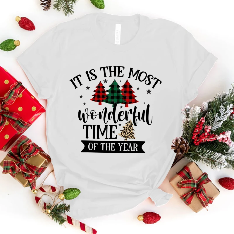 

Funny Christmas It Is The Most Wonderful Time Of The Year Print T-Shirt Women Men Summer Casual Short Sleeve Shirt Fashion tops