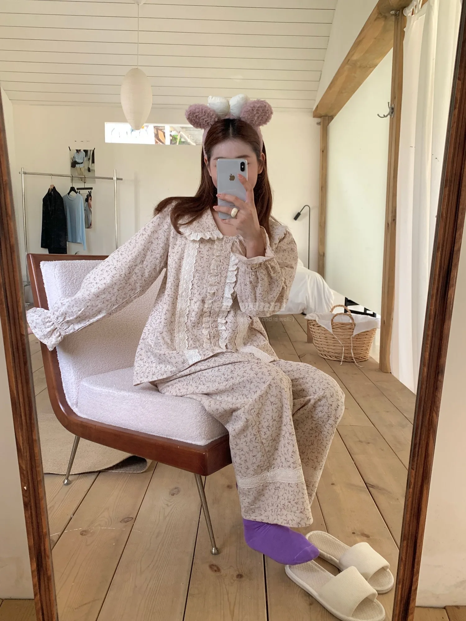 public-autumn-winter-new-sweet-princ-sle-ruffle-pure-cotton-floing-spwear-women-adorable-anti-aging-home-clothes