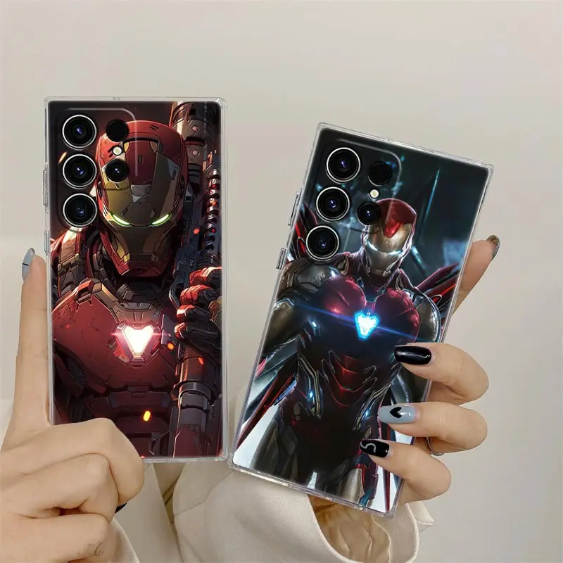 حافظة لهاتف سامسونج جالاكسي S25 S24 S23 Ultra S20 S21 FE S22 Plus A56 A55 A36 A26 5G من Marvels Ironman