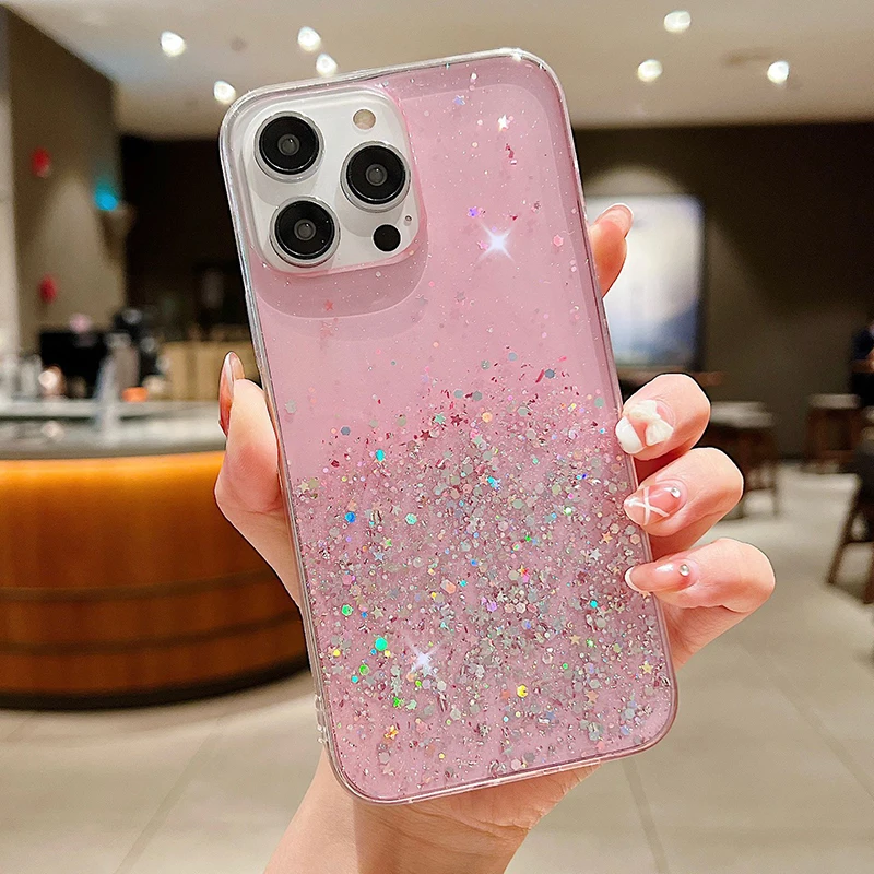 Shiny Glitter Silicone Case For Honor X6 X7 X8 X8A X9 X9A X10 X20 X30 X30I X40 X50I Gold Silver Foil Soft Back Cover