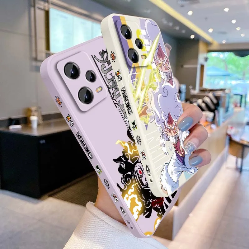 

Art One Piece Luffy For Xiaomi Redmi Note 15 14 13 13R 12 12R 11 11T 11S Pro Plus 5G Liquid Left Rope Phone Case