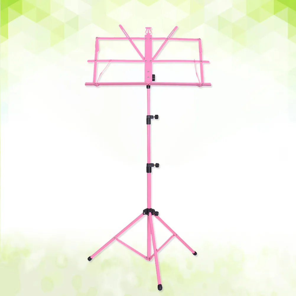Colorful Folding Adjustable Music Stand Fully Adjustable Height Multi-Angle Viewing Music Sheet Tripod Stand Metal Non-Slip