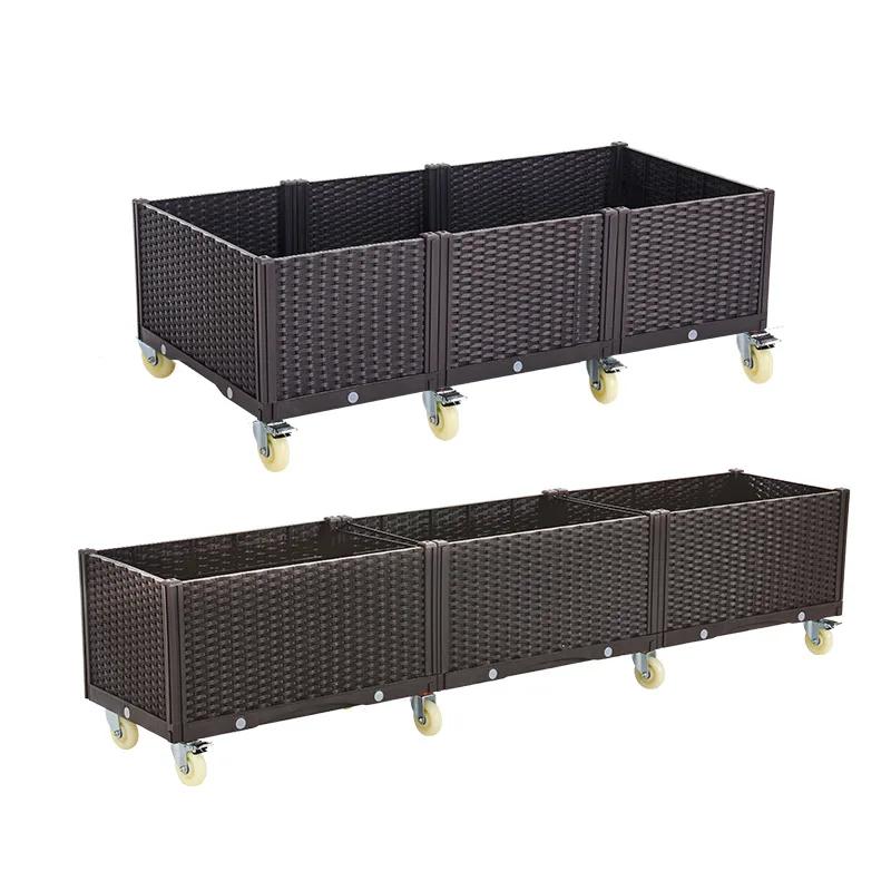 Planting box, planting bed, vegetable box, extra large seedling box, special pot tool for vegetable planting artifact, rectangul