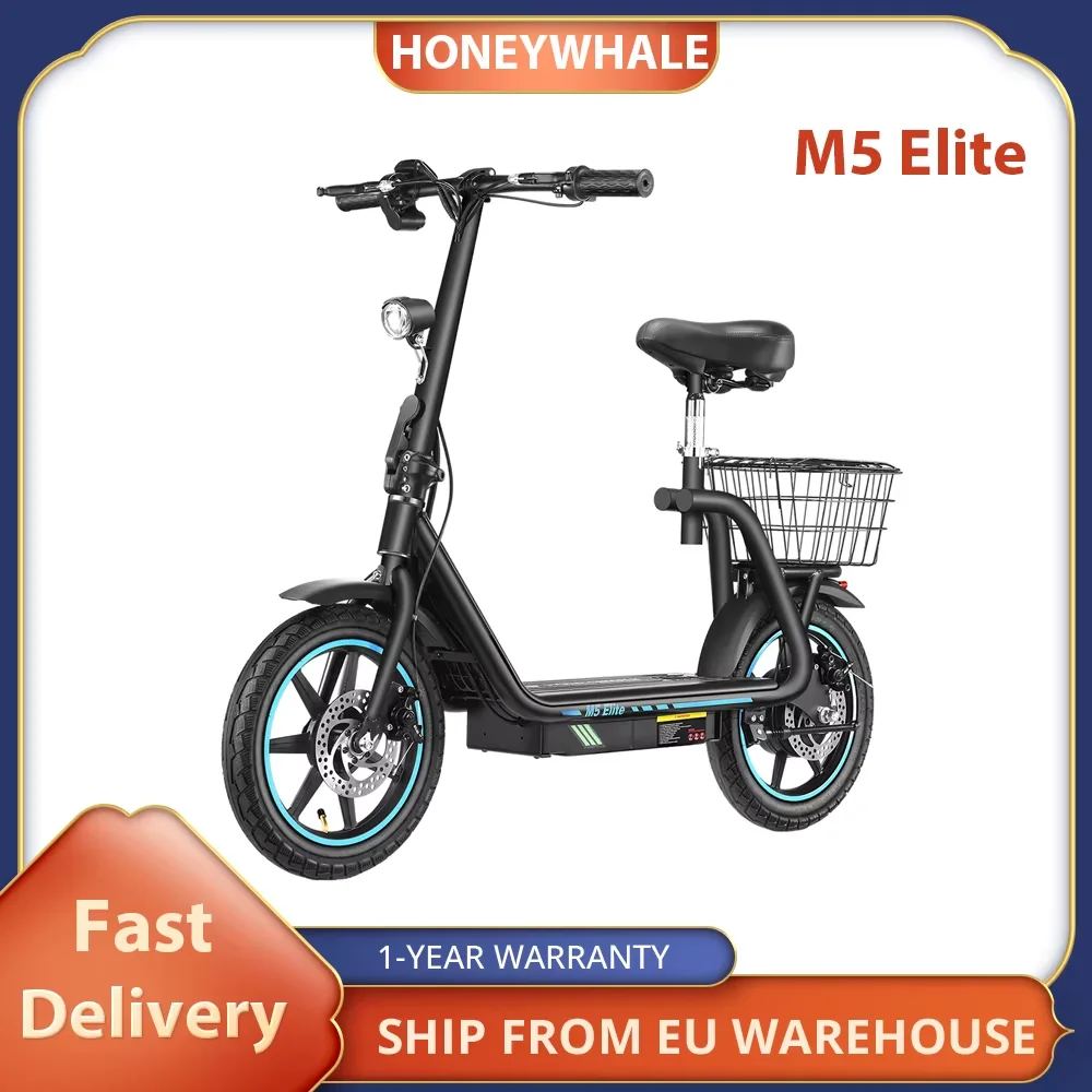 HONEYWHALE M5 Elite Electric Scooter 500W Motor Scooter 48V 13AH Battery 14