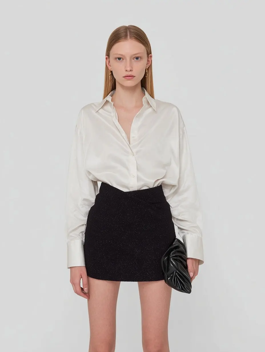 

Mia Muse Women's Shirts Autumn Winter 2025 Buttoned Elegant Plain Long Sleeve Turn-down Collar Commute Shirts