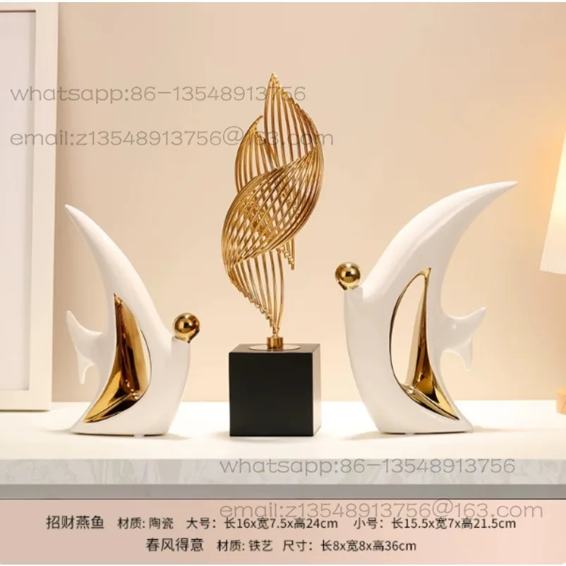 Home accessories living room high-end atmosphere entrance TV cabinet wine cabinet decoration light luxury high-end ornaments