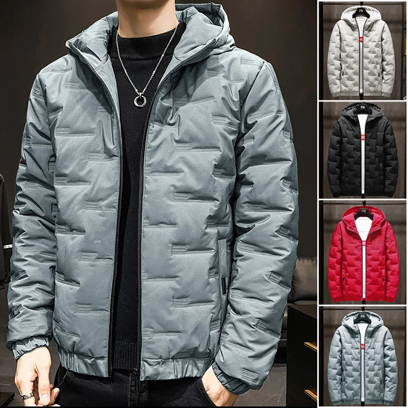 

Winter fashion parka coat cotton jacket men's parka coat outdoor hooded jacket casual windbreaker thick warm jacket men's jacket