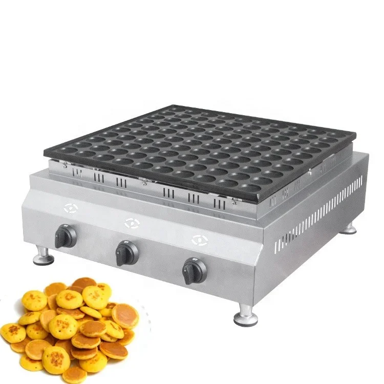 Gas 100 holes mini pancake maker commercial muffin poffertjes machine with competitive price