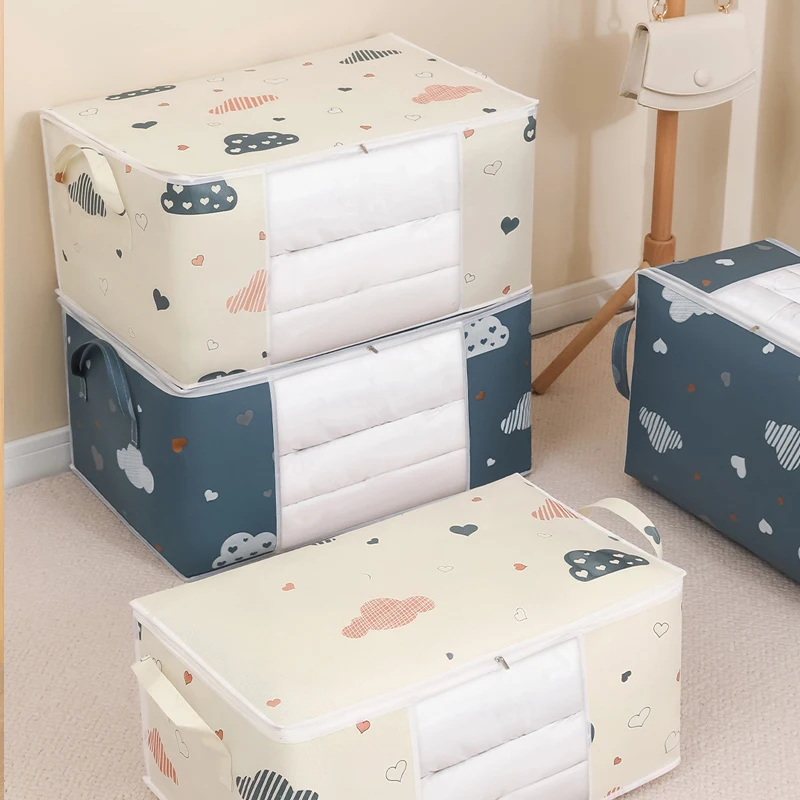 

Portable Multifunctional Dust Big Capacity Quilt Clothes Storage Bag Dustproof Closet Under-Bed Storage Moisture Proof Organizer