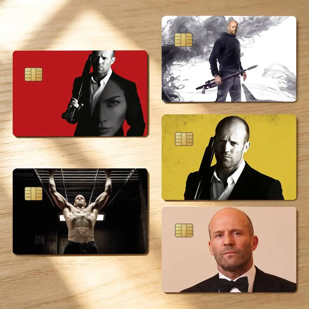 Actor J-Jason S-Statham Credit Skin Cover Card Stickers 4PCS Film Bus Pass Front Decoration Bank Debit Waterproof