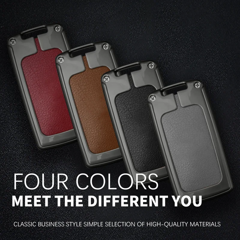 New Alloy Leather Car Flip Key Case Cover Shell for Citroen C2 C3 C4 C5 C6 Xsara Berlingo For Peugeot 207 307 308 407 607 807