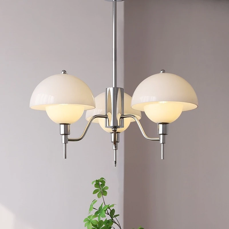 Mushroom living room chandelier, Nordic creative medieval dining room bedroom study hotel lamp c