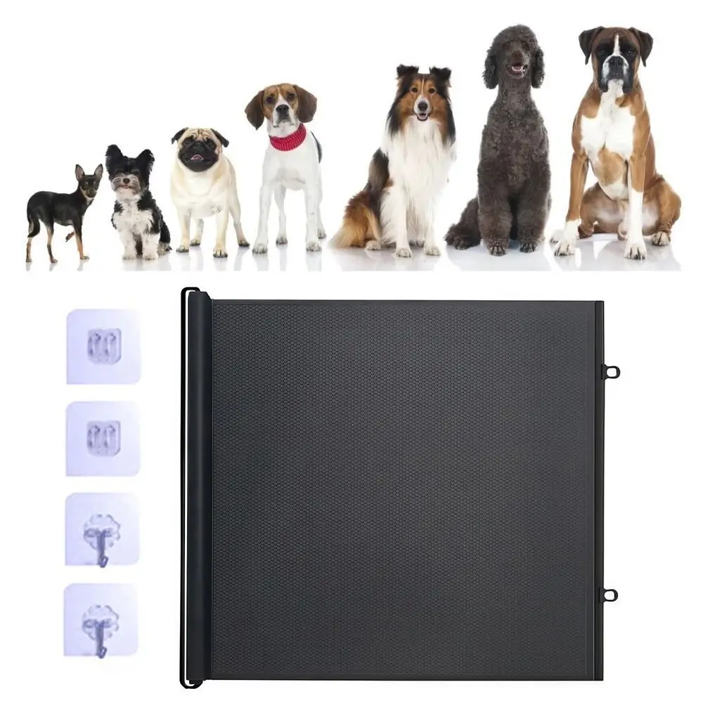 

Multifunctional Auto Retractable Pet Gate Guard Universal Baby Safe Guard Door 78cm with Hook Pet Safety Enclosure Pet Supplies