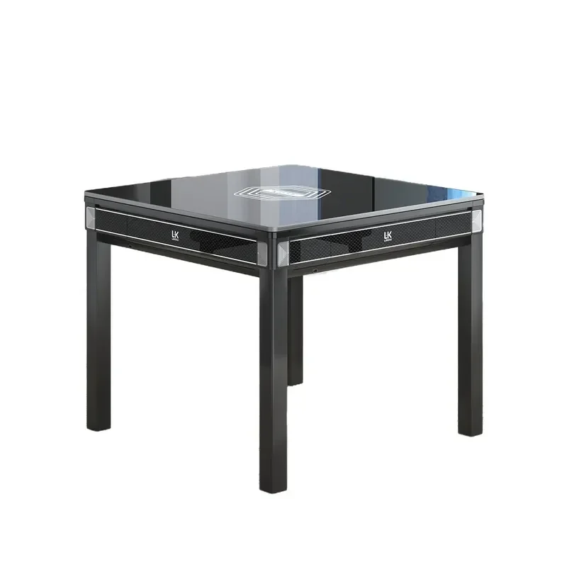 Automatic Mahjong Table Electric Heating Tempered Glass Dual Purpose Dining Table Household Five Piece Set